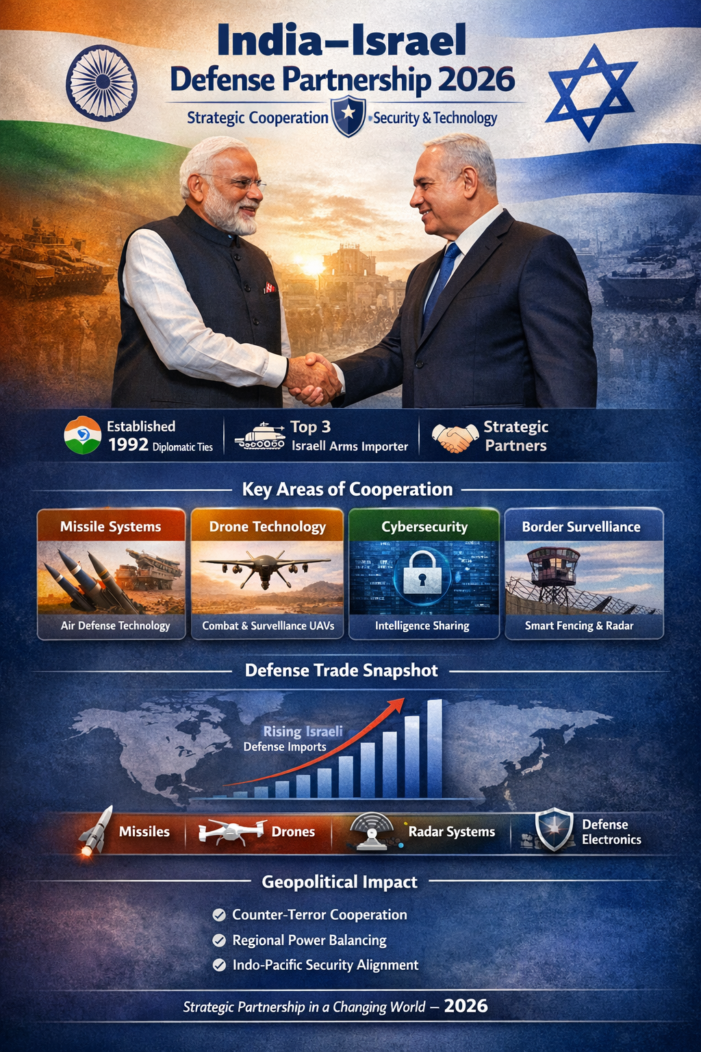 Business Deals, Strategic Partnership and Defense Deals between India and Israel in 2026. Genocide Muslims Goal.