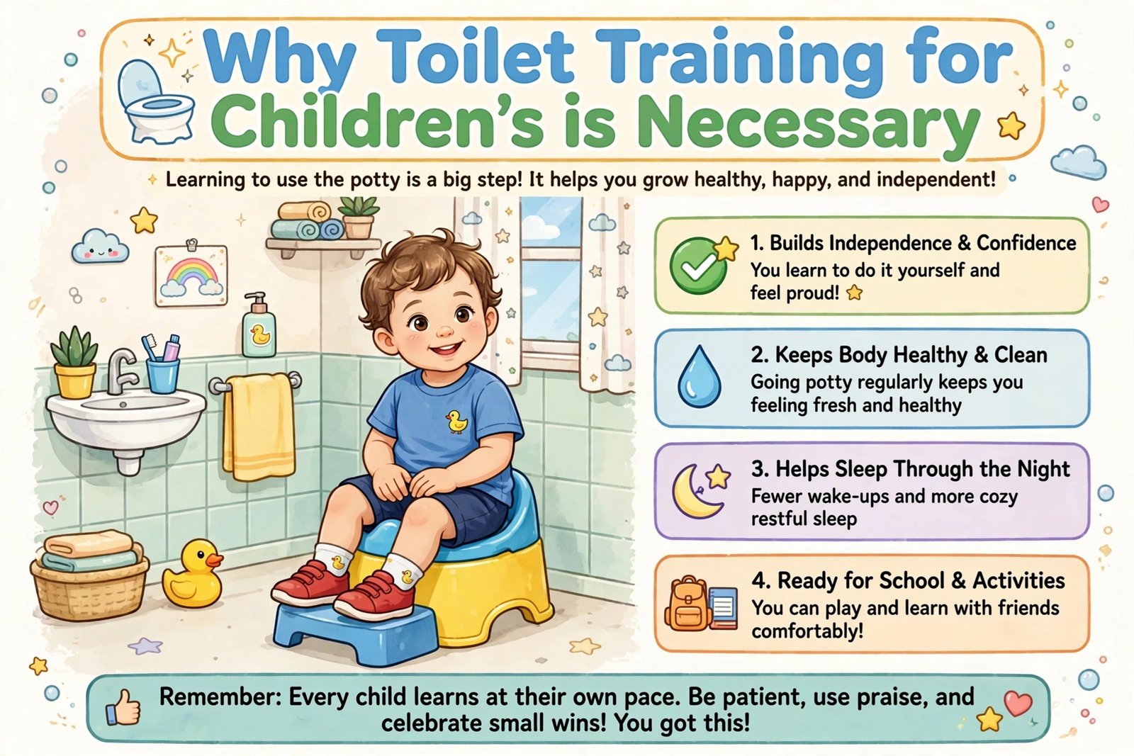 Discover why toilet training is important for children and its benefits